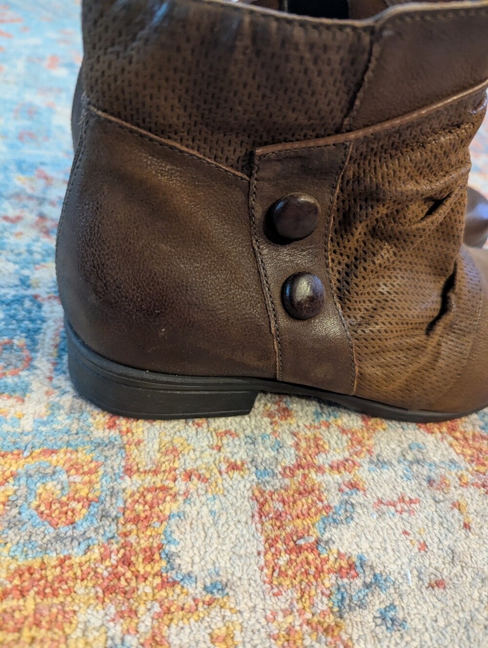 Miz Mooz Size 39 Women's 8.5 Leather Ankle Boots Sallie Hazelnut Brown - Picture 6 of 13
